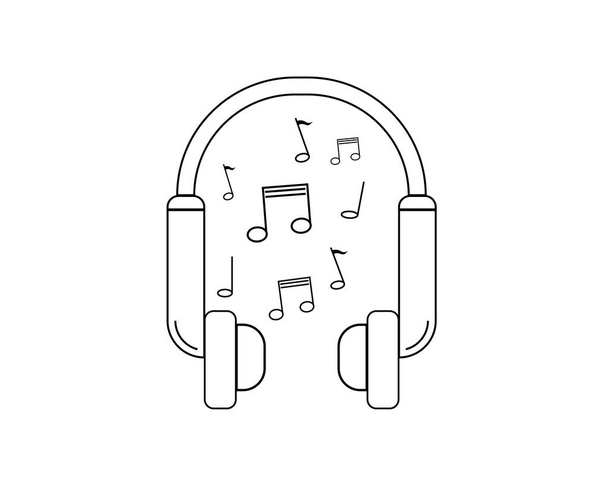 Headphone icon ,listen storeo equipment - Вектор, зображення
