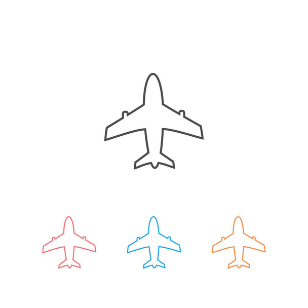 飛行機のアイコンセットベクトルイラストデザインロゴテンプレート - ベクター画像