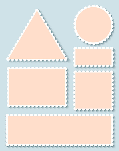 Blanco postzegels vector set geïsoleerd. Markeer postzegels ontwerp. Postkozijn sticker. Vectorillustratie - Vector, afbeelding