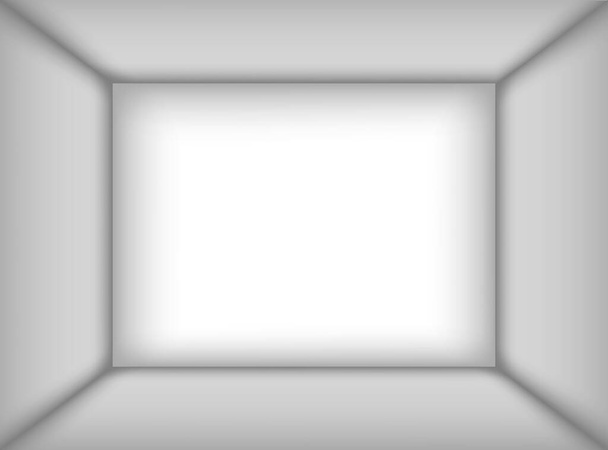 空の白い部屋。箱の内側の空間。あなたのビジネスプロジェクトのためにモック。ベクターイラスト - ベクター画像