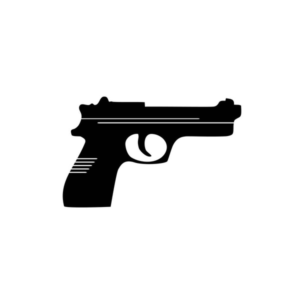 Gun Icon. Weapon Vector. Military Equipment Illustration Logo Template - Vector, Image