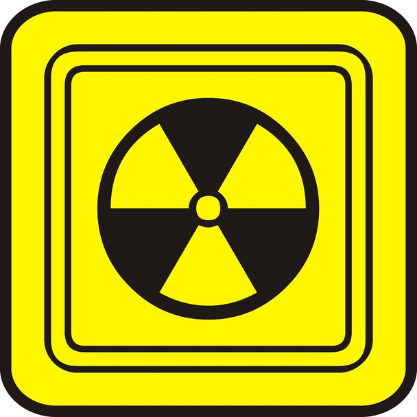 Illustration radioactive sign. Danger sign - Photo, Image