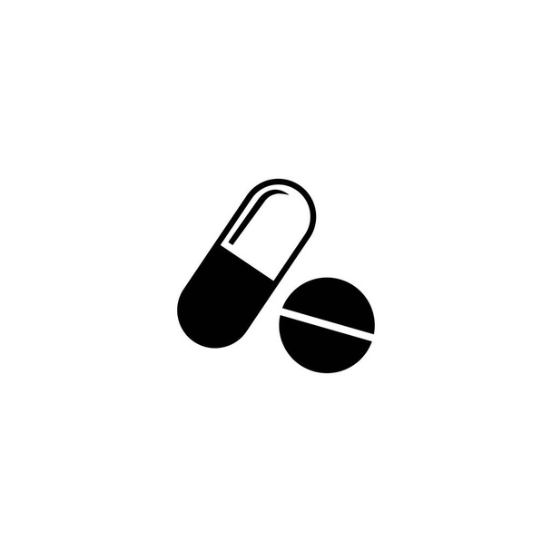 Pille-Symbol auf weiß. Vektor - Vektor, Bild