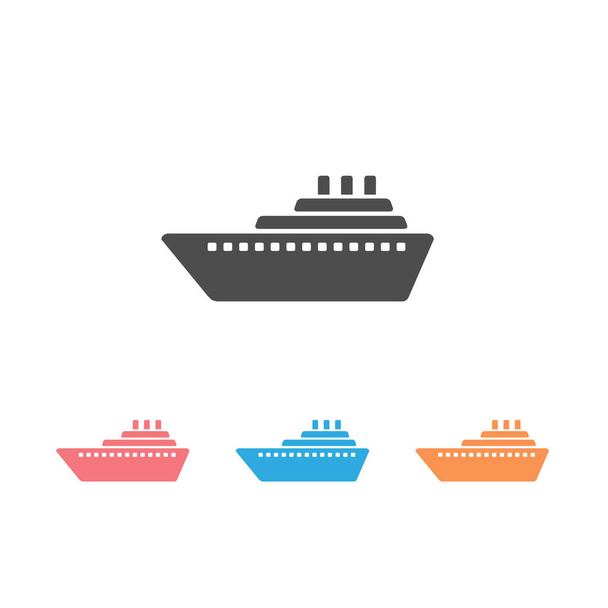 Ship icon set vector. Cruise ship symbol icon illustration - Vector, Image