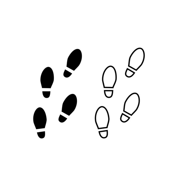 Schuhe Fußstapfen Ikone. Vektorillustration - Vektor, Bild