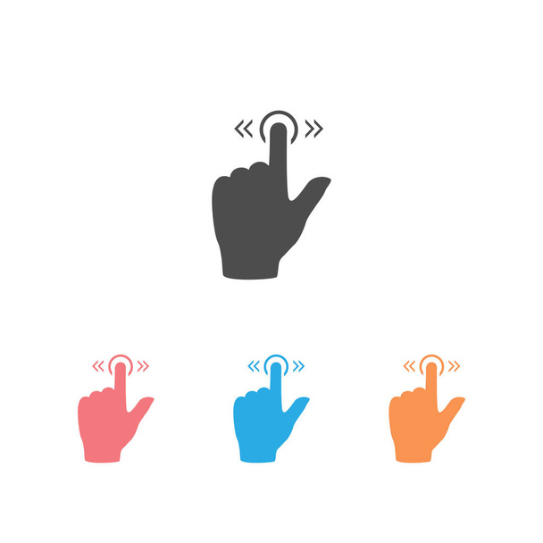 Slide ícone definido gesto no branco. Vetor
 - Vetor, Imagem