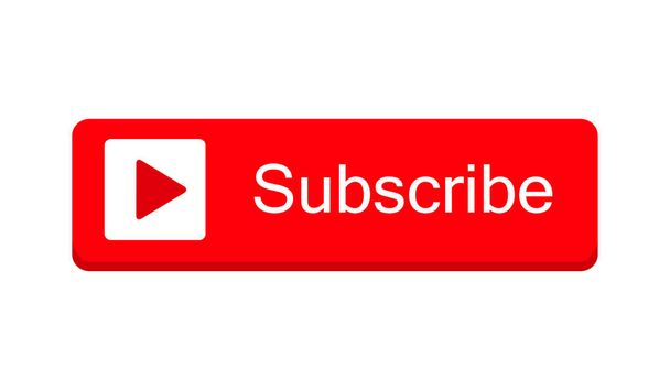 Subscribe button color with hand cursor and shadow. Vector illustration - Vector, Image