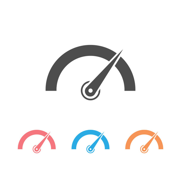 Tachometer, snelheidsmeter, indicator en prestatie-icoon ingesteld. Snelheids logo. Vector - Vector, afbeelding
