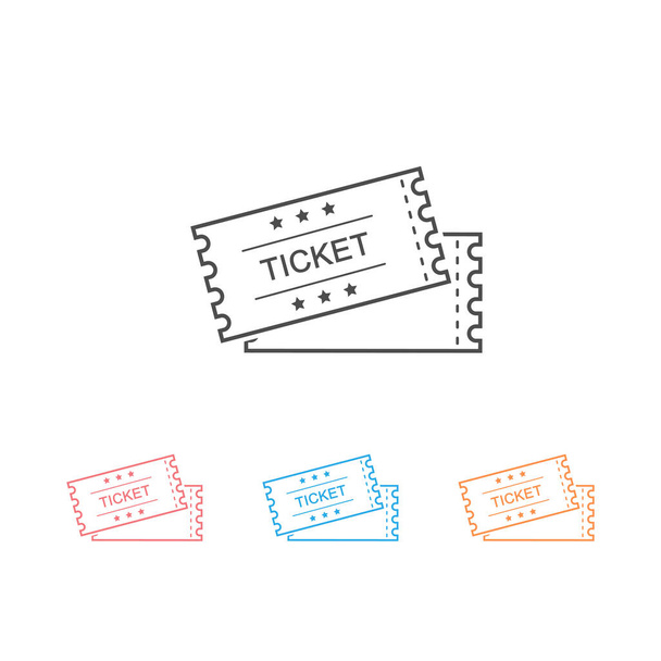 Línea de ticket vector iconset. ilustración aislada para diseño gráfico y web
 - Vector, Imagen