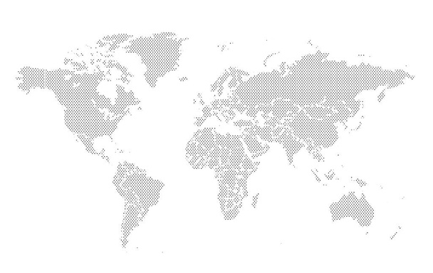 Dünya haritası vektör illüstrasyonunu gösterir - Vektör, Görsel
