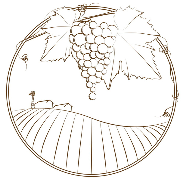 Логотип винограда
 - Вектор,изображение