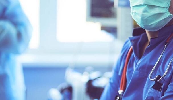 Male surgeon on background in operation room - 写真・画像
