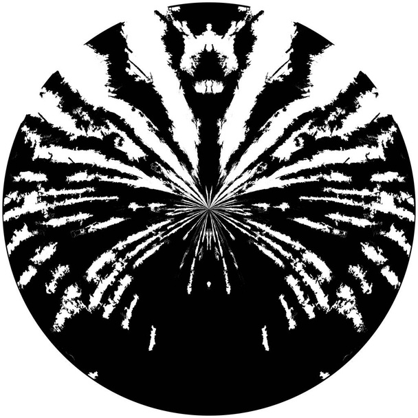 Musta-valkoinen pyöreä Grunge Overlay Element. Ympyrä kuvio, logo, merkki, etiketti, kuvake. Abstrakti ahdingon rakenne Taustaa. Likainen Vintage yksivärinen vektori kuvitus tausta. Siveltimenvedot
 - Valokuva, kuva