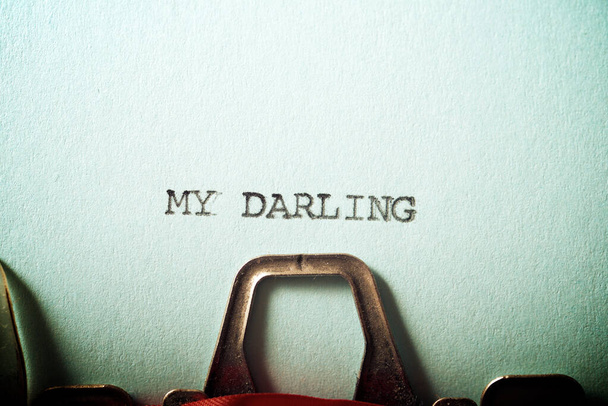 My darling text written on a paper. - Photo, Image