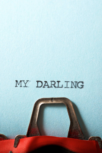 My darling text written on a paper. - Photo, Image