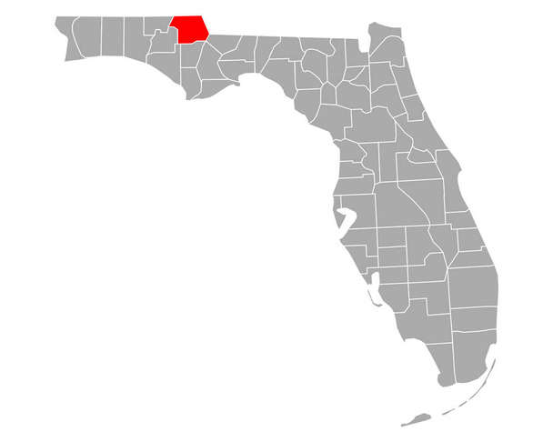 Térkép Jackson in Florida - Vektor, kép
