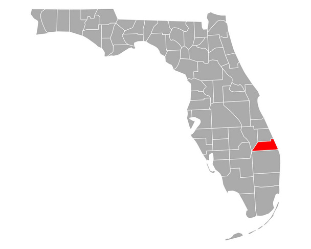 Map of Martin in Florida - Vector, Image