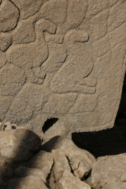 ανάγλυφα στο gobekli Τεπέ "κοιλιά λόφο», στην Αντιόχεια, Τουρκία - Φωτογραφία, εικόνα