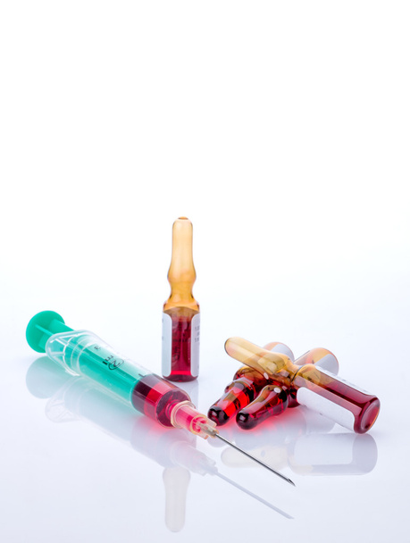 Syringe with glass vials - Photo, Image