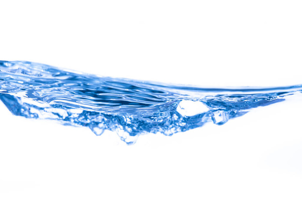 the water splash and air bubbles on white background,Isolate picture. - Photo, Image