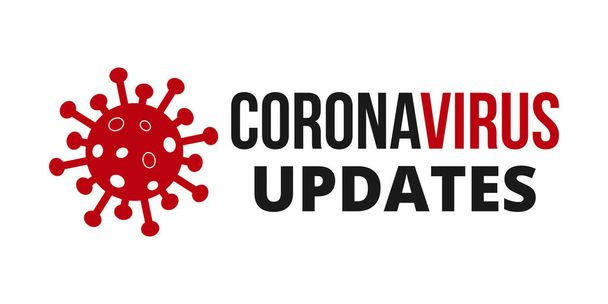 Koronavírus frissítések. Novel Coronavirus Covid 19 NCoV - Vektor - Vektor, kép