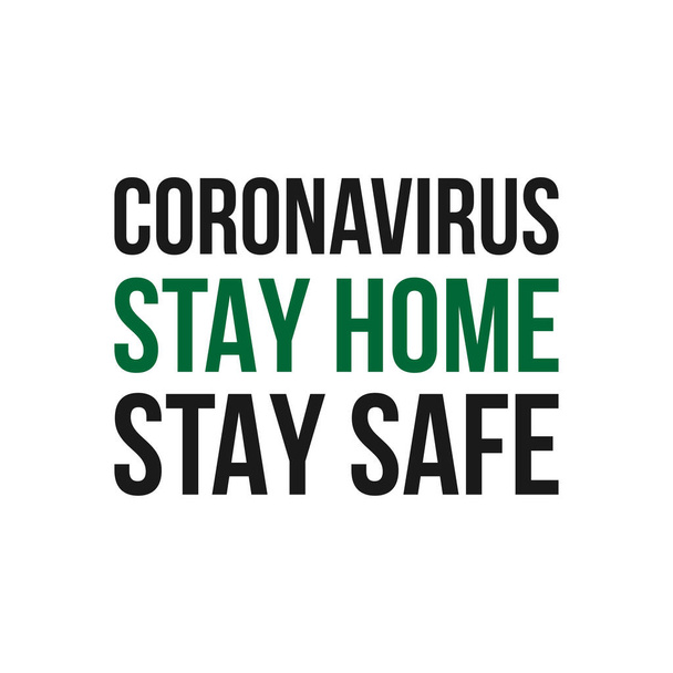 Coronavirus Stay Home Stay Safe. Coronavirus Banner - Vector - Vetor, Imagem