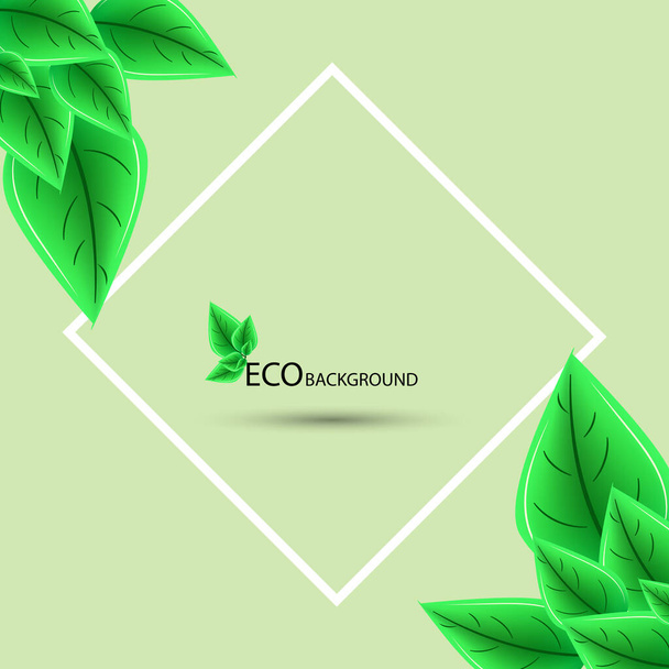 Abstract background . Green wave design, lives vector. Eco banner - Vector, Image