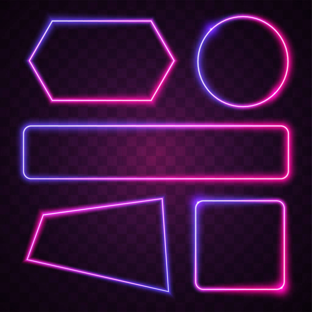 ピンクと紫のグラデーションバナーのベクトル。幾何学ネオンバナーデザイン.  - 写真・画像