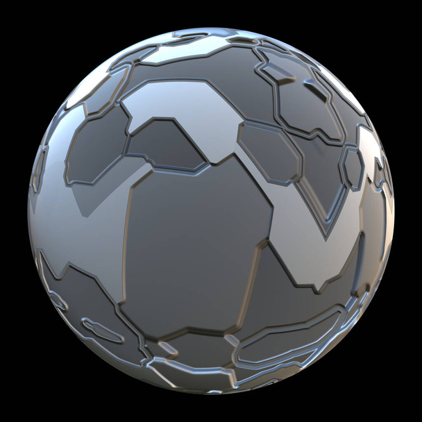 Esfera 3D estructurada futurista
 - Foto, Imagen