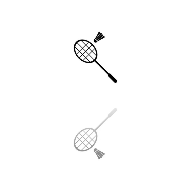 Tollaslabda. Fekete szimbólum fehér háttérrel. Egyszerű illusztráció. Lapos vektor ikon. Tükörreflexió Árnyék. Logó, web, mobil és UI UX projektben használható - Vektor, kép