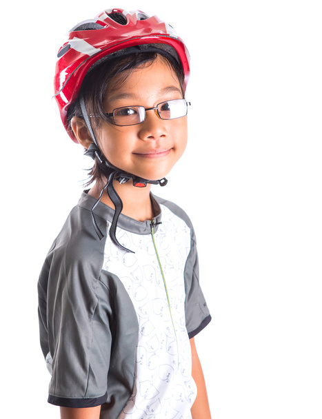 Little Girl With Cycling Attire - Valokuva, kuva