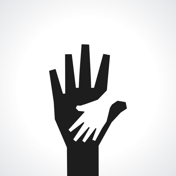 Parent and child hands - Vector, Image