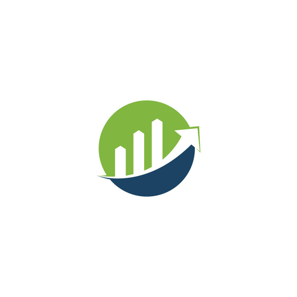 Business Finance Logo Vorlage Vektor-Icon-Design. Finance-Logo. Wirtschaft Finanzdiagramm Balken Unternehmensproduktivität Logo-Symbol. - Vektor, Bild