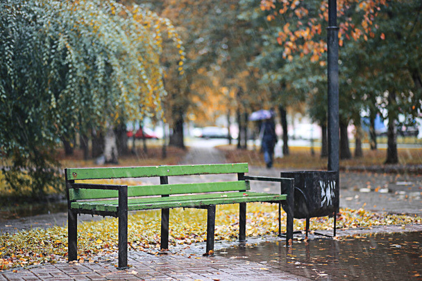Chuva de outono no parque durante a da
 - Foto, Imagem