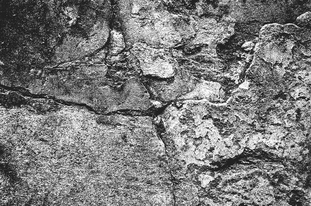 Distúrbio velho rachado textura vetor de concreto. Ilustração EPS8. Fundo grunge preto e branco. Pedra, asfalto, gesso, mármore. - Vetor, Imagem