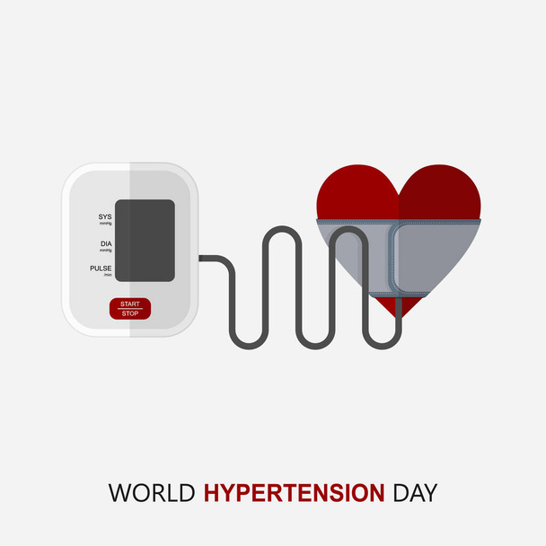 World Hypertension Day. Digital Blood Pressure Monitor. Medical Exam. Hypertension check. Vector Illustration - Vector, Image