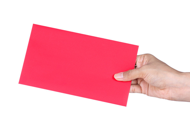 Hand holding red envelope , Stock Image - Фото, зображення