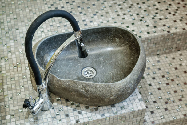 stone sink for pedicure on the floor - Foto, Imagem