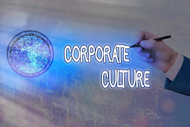 Γραπτό σημείωμα που δείχνει Εταιρική κουλτούρα. Business photo showing Beliefs and ideas that a company has Shared values Στοιχεία αυτής της εικόνας που παρέχεται από τη NASA. - Φωτογραφία, εικόνα