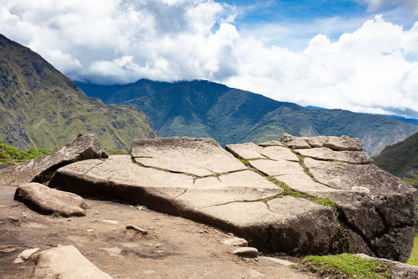 De heilige steen Machu Picchu, Peru. - Foto, afbeelding