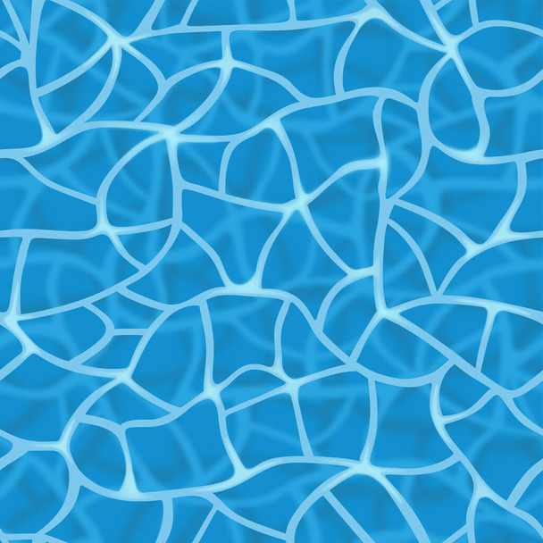 Swimming pool seamless pattern. Water surface texture for summer backgrounds. - Vector, Image