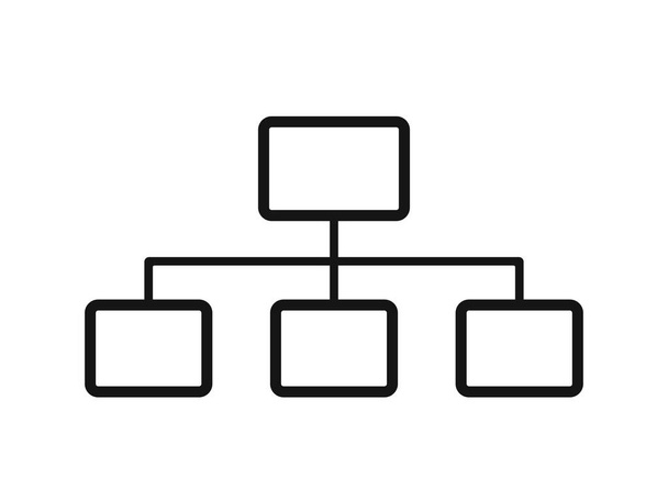 folyamatábra ikon. függőleges hierarchia folyamatábra sablon. üzleti és infografikai tervezési elem - Vektor, kép