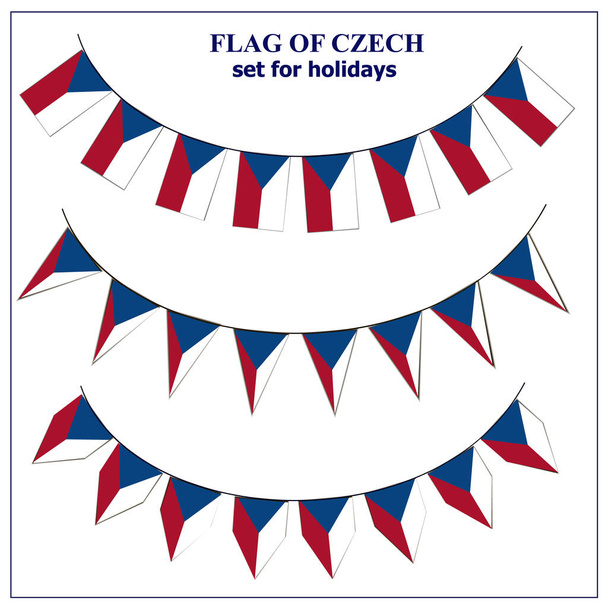Definir para férias com bandeira de Checo. Feliz dia tcheco fundo. Ilustração
. - Foto, Imagem