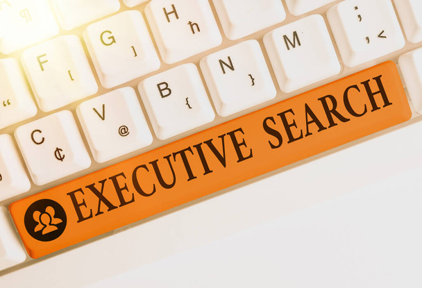 Word writing text Executive Search. Business concept for recruitment service organizations pay to seek candidates. - Photo, Image