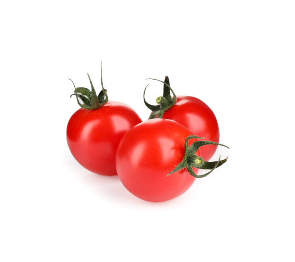 Fresh ripe organic tomatoes isolated on white - Fotó, kép