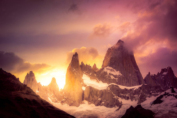 fitz roy patagonia Mountain Argentina - Photo, Image