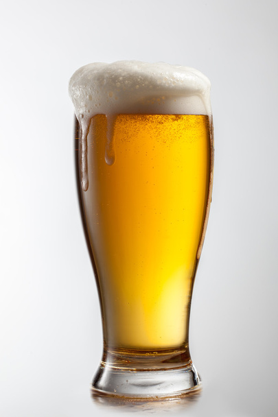 Beer in glass isolated on white background - Photo, Image