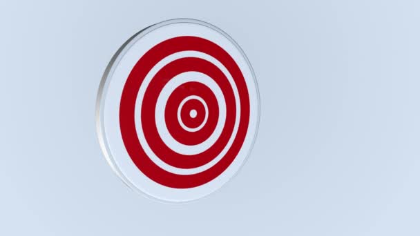 Flecha golpeando el centro del objetivo - negocio de éxito concep
 - Imágenes, Vídeo