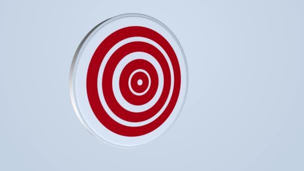 Flecha golpeando el centro del objetivo - negocio de éxito concep
 - Imágenes, Vídeo