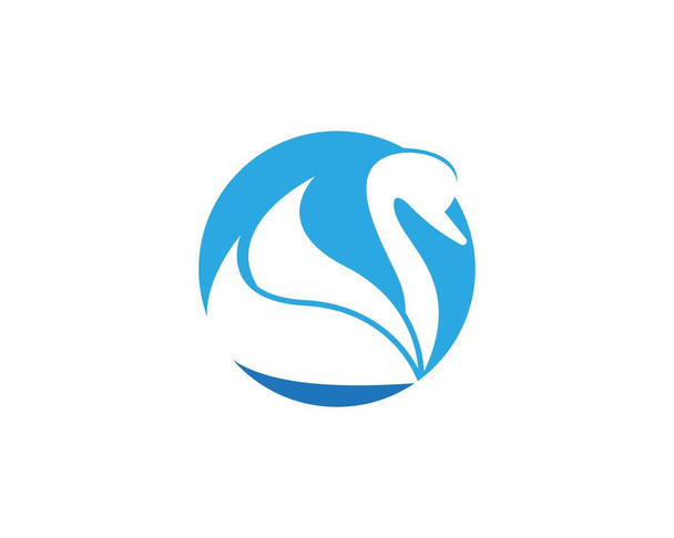 Cisne icono logotipo vector plantilla
 - Vector, Imagen